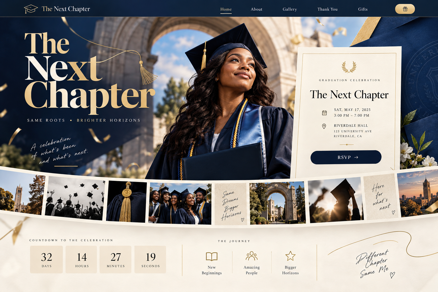 Premium / The Next Chapter design reference for Graduation